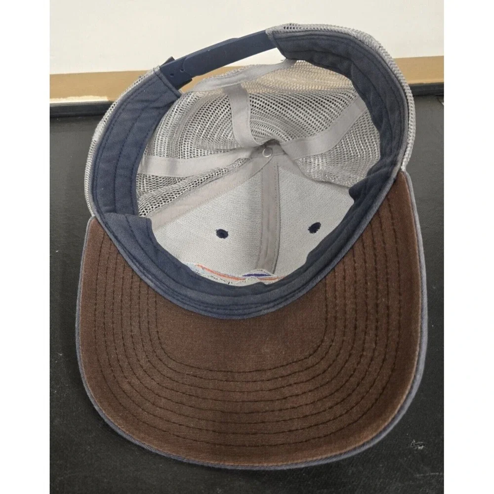 Patagonia Hat Cap Snapback Fitz Roy Fish Trout Logo Blue One Size Trucker